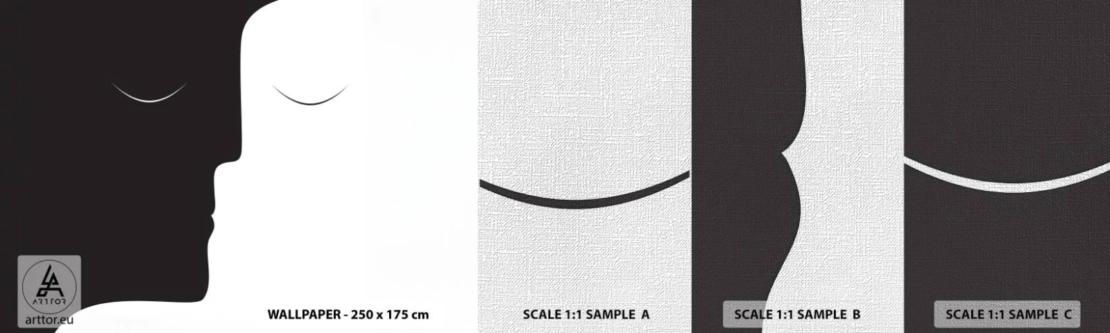 Fotobehang Monster Premium Canvas - Eenheid van tegenstellingen - Mensen, Stel, Deel - 100x30 cm