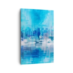 Schilderen op canvas - Verdronken in het blauw - 80x120 cm