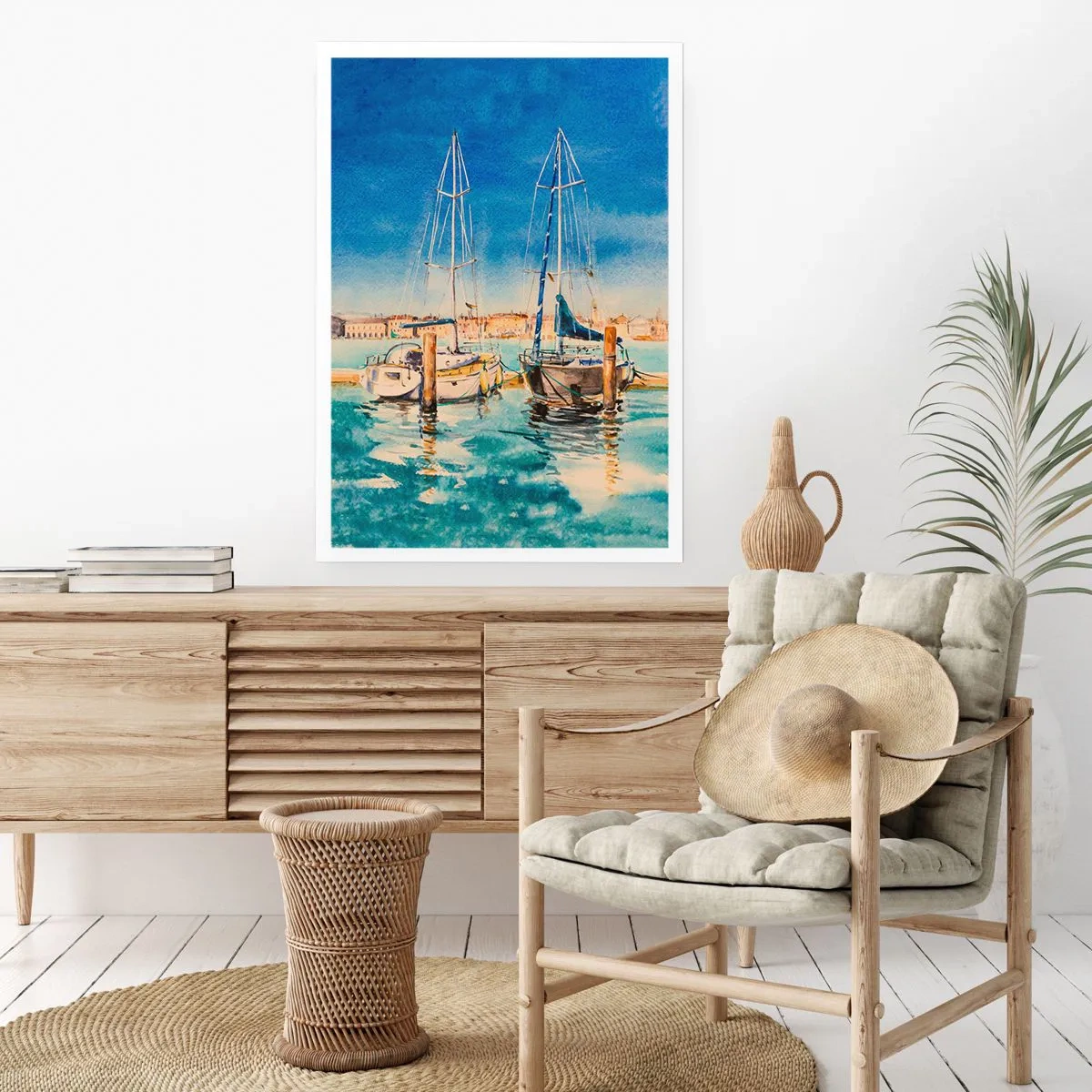 Poster - Zonnige lagune - 50x70 cm