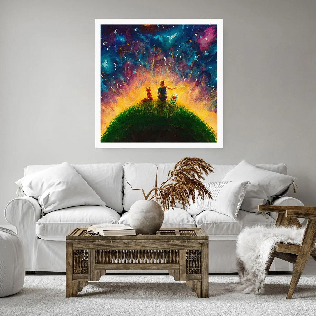Poster - Liefde en vriendschap - de hele wereld - 40x40 cm
