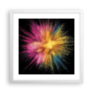 Poster in een witte lijst - De geboorte van kleuren - 40x40 cm
