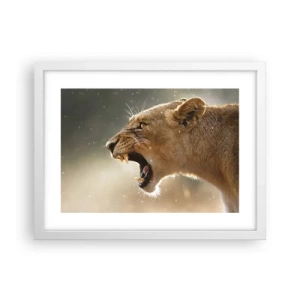 Poster in een witte lijst - Probeer niet te luisteren - 40x30 cm