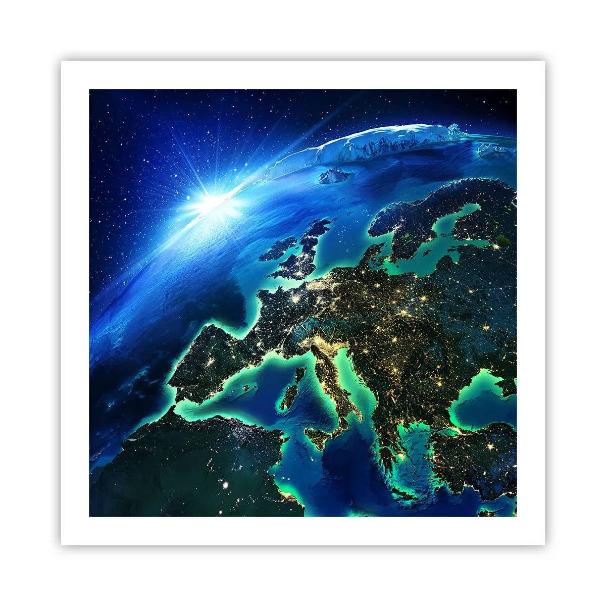 Poster - Sprankelend Europa - 60x60 cm