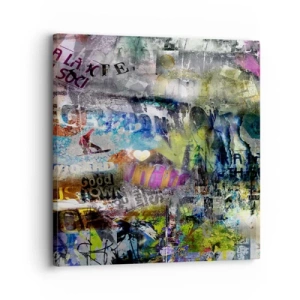 Schilderen op canvas - Collage van herinneringen - 30x30 cm