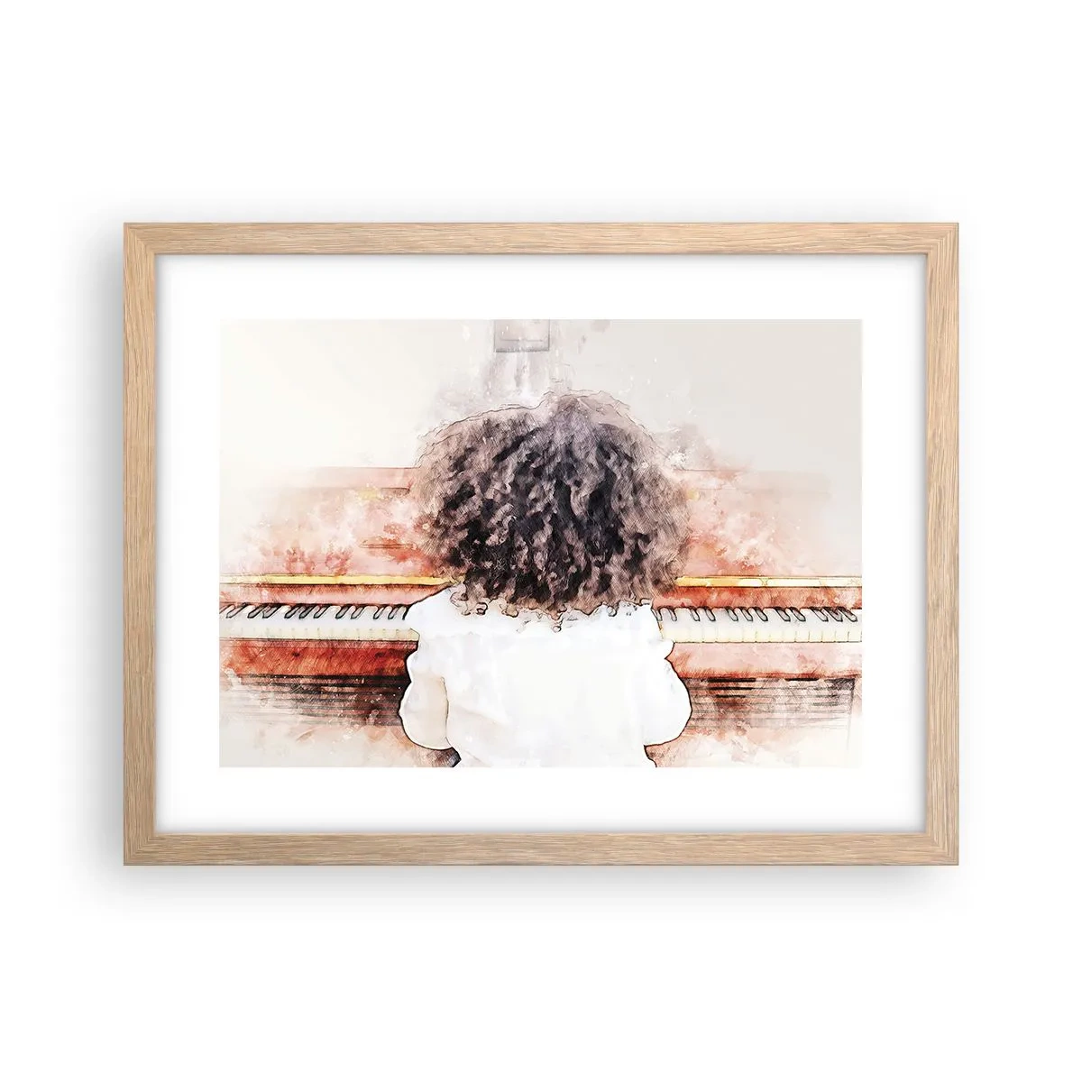 Een poster in een licht eiken lijst - In de nieuwe wereld - 40x30 cm