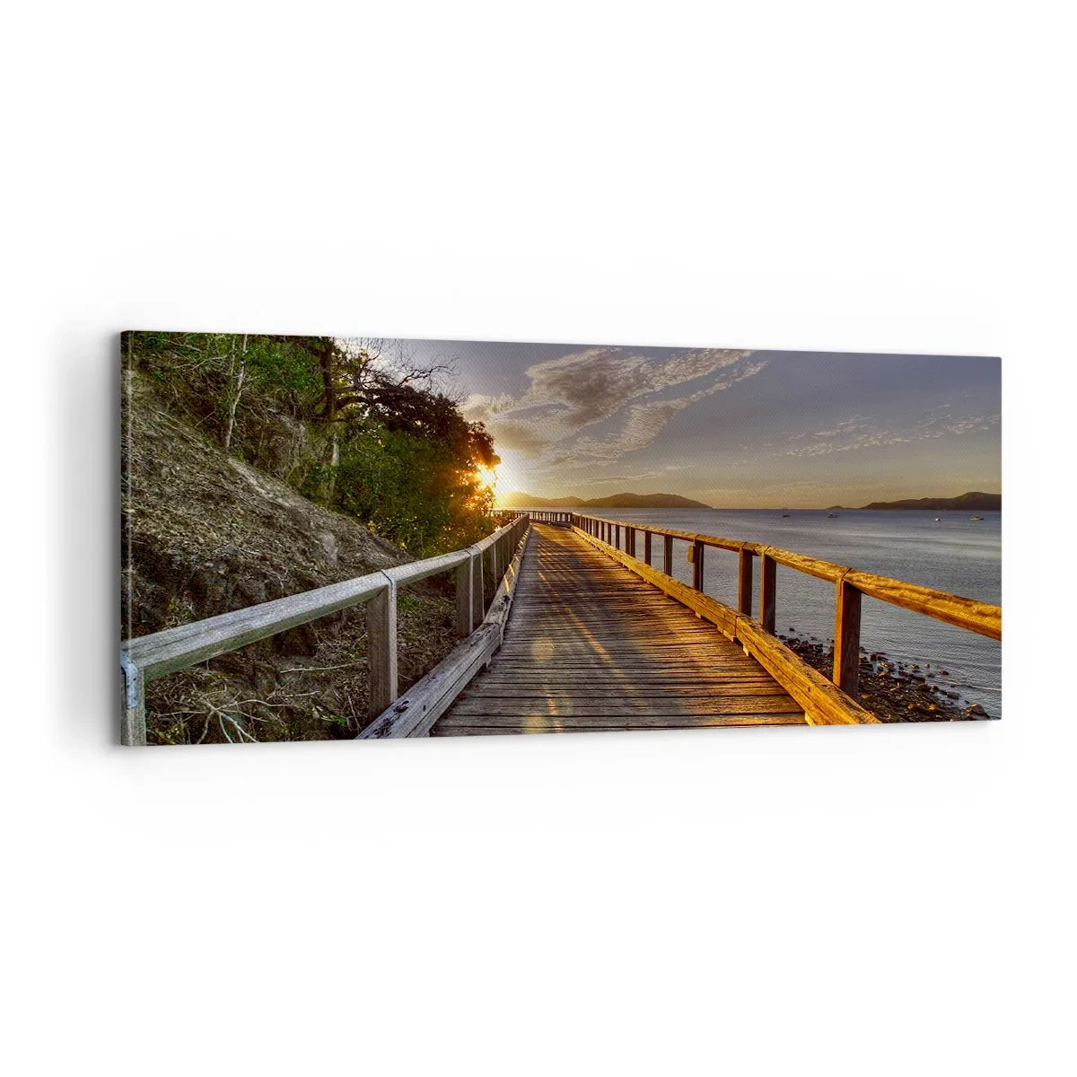 Schilderen op canvas - Ga, blijf naar de zon gaan - 100x40 cm