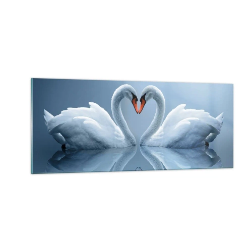 Schilderen op glas - Tijd voor liefde - 100x40 cm