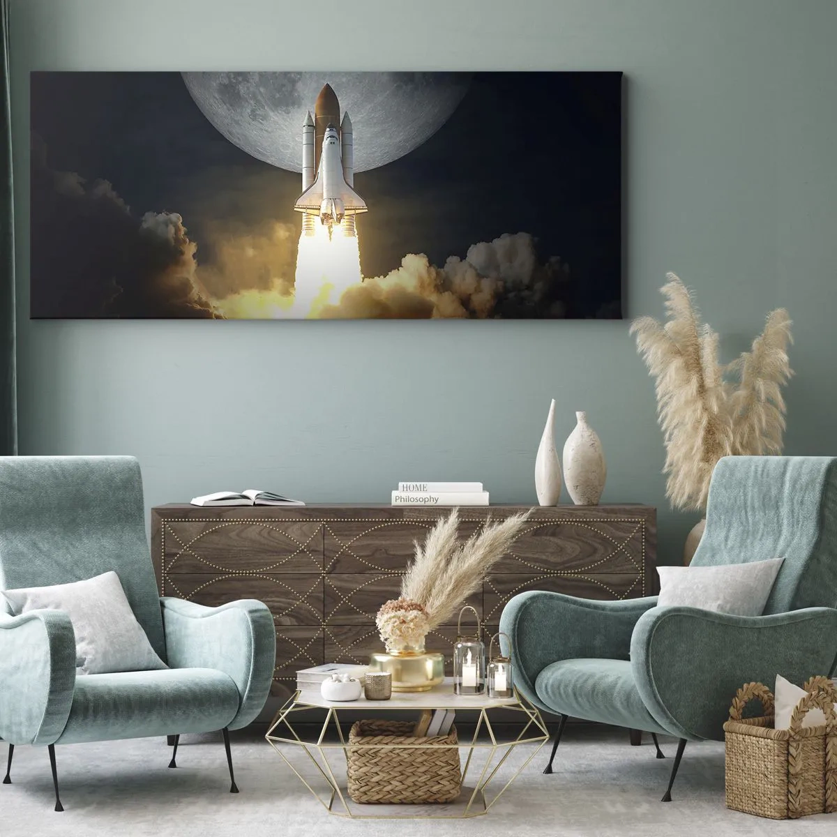 Schilderen op canvas - Het begin van een onaards avontuur - 100x40 cm