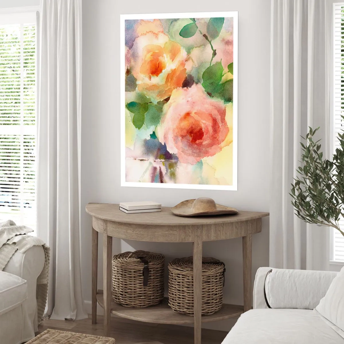 Poster - Delicaat als aquarel - 70x100 cm