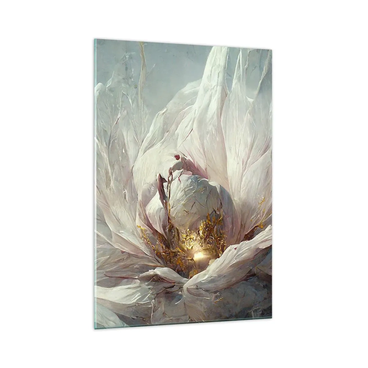 Schilderen op glas - Hij bloeit eens in de honderd jaar - 70x100 cm