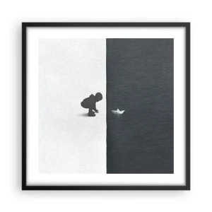Poster in een zwarte lijst - Geweldige expeditie - 50x50 cm