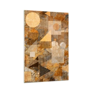 Schilderen op glas - Een kubistische studie van brons - 70x100 cm