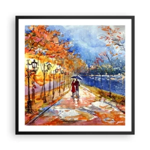 Poster in een zwarte lijst - Samen tot de grens van de tijd - 60x60 cm