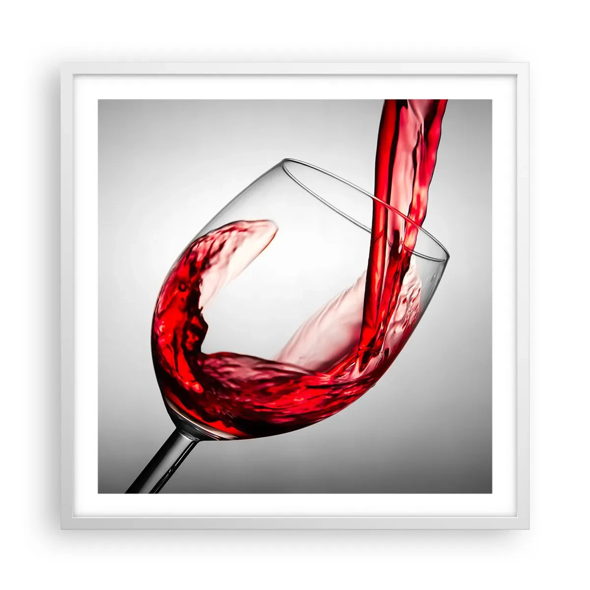 Poster in een witte lijst - Kleur - beweging - geluid - 60x60 cm