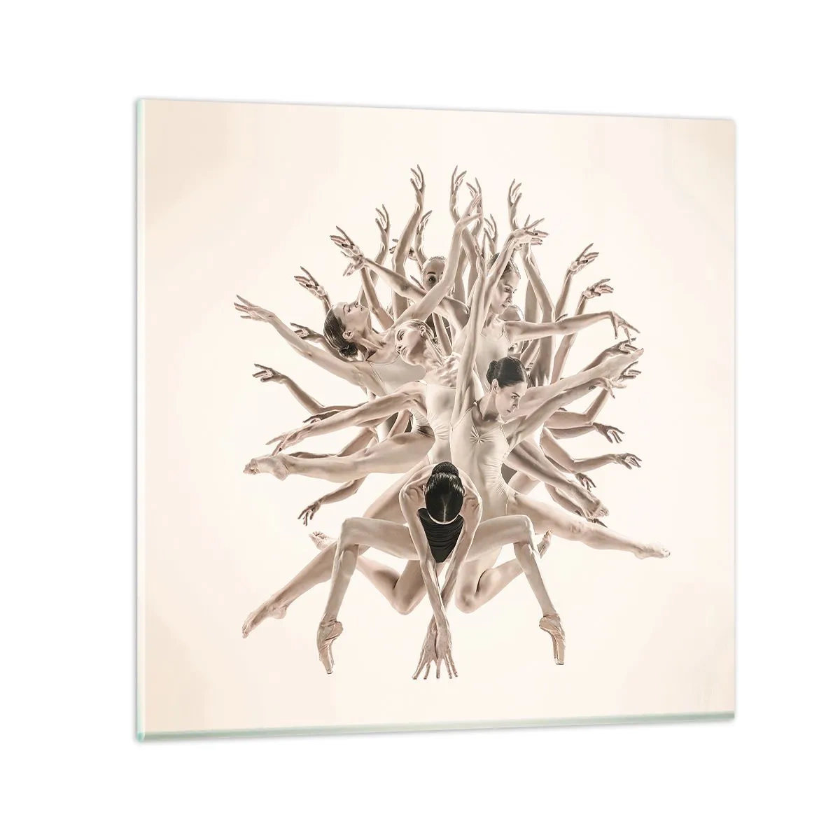 Schilderen op glas - Bloeiend in dans - 40x40 cm