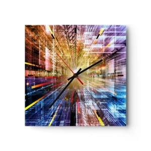 Wandklok - Klok - Lichtgevende gang - 30x30 cm