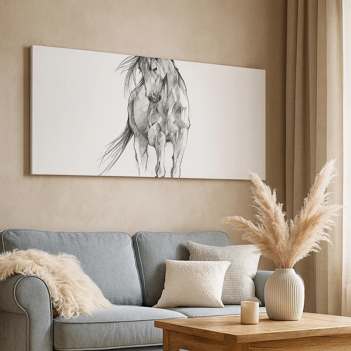 Schilderen op canvas - In een sierlijke draf - 30x30 cm