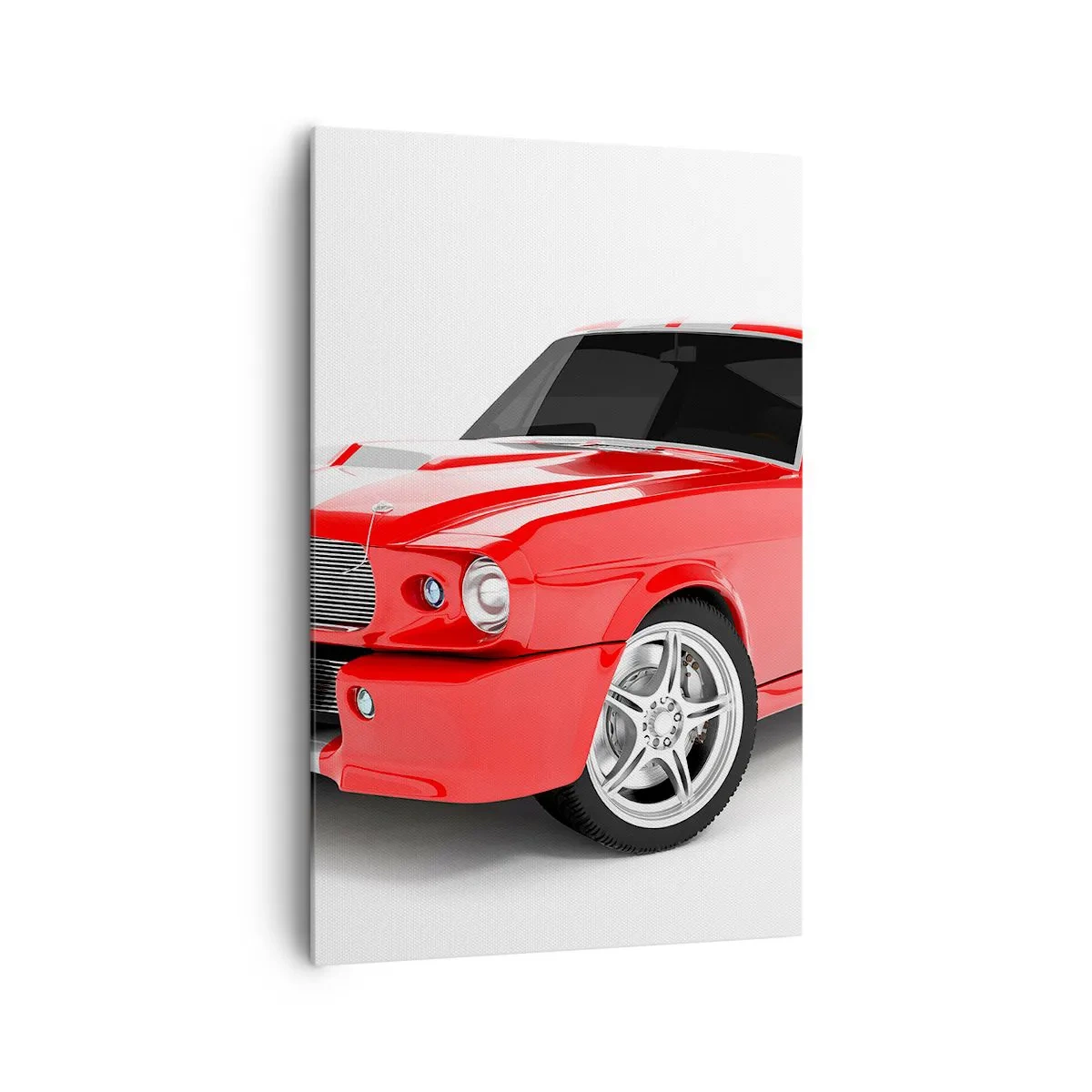 Schilderen op canvas - Een Mustang zo snel als de wind - 80x120 cm