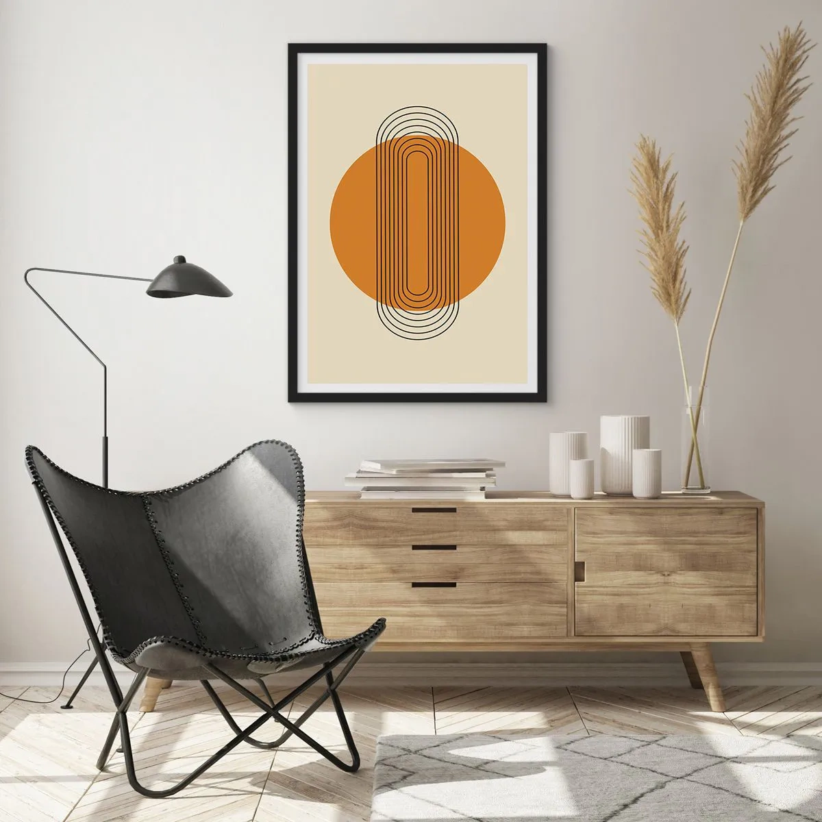 Poster in een zwarte lijst - Perfect plan - 61x91 cm