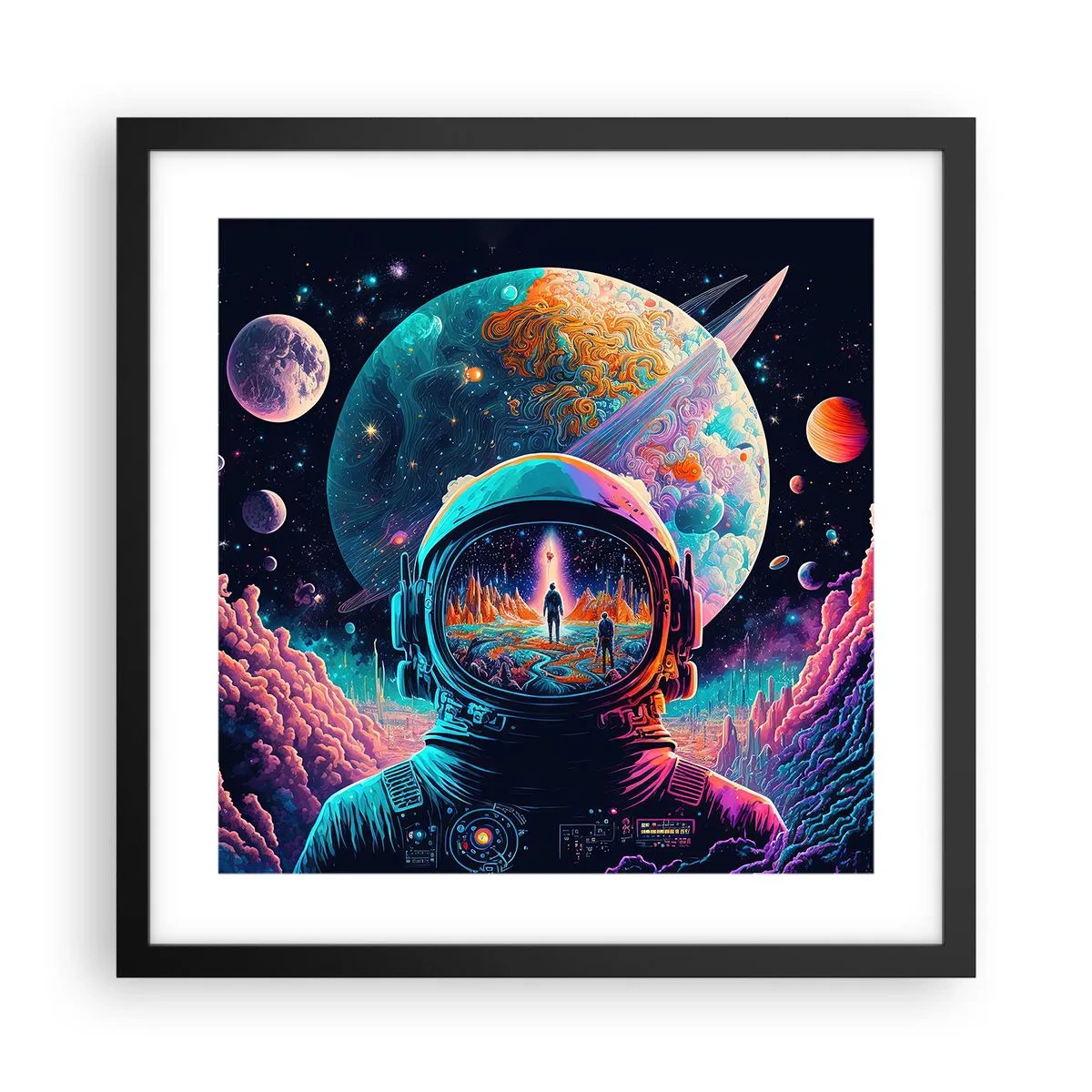 Poster in een zwarte lijst - Filosofen hebben er niet van gedroomd - 40x40 cm