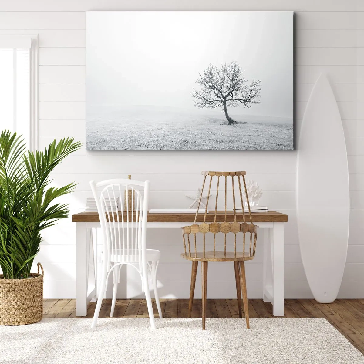 Schilderen op canvas - Tegen het niets - 70x50 cm
