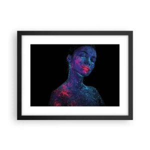 Poster in een zwarte lijst - in sterrenstof - 40x30 cm