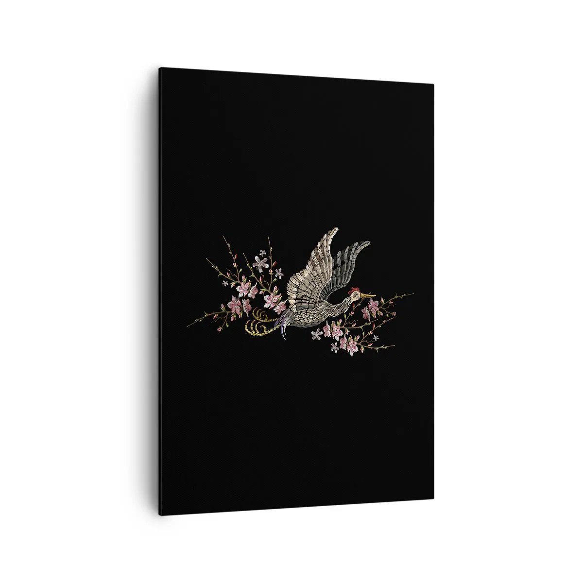 Schilderen op canvas - Exotische geborduurde vogel - 70x100 cm