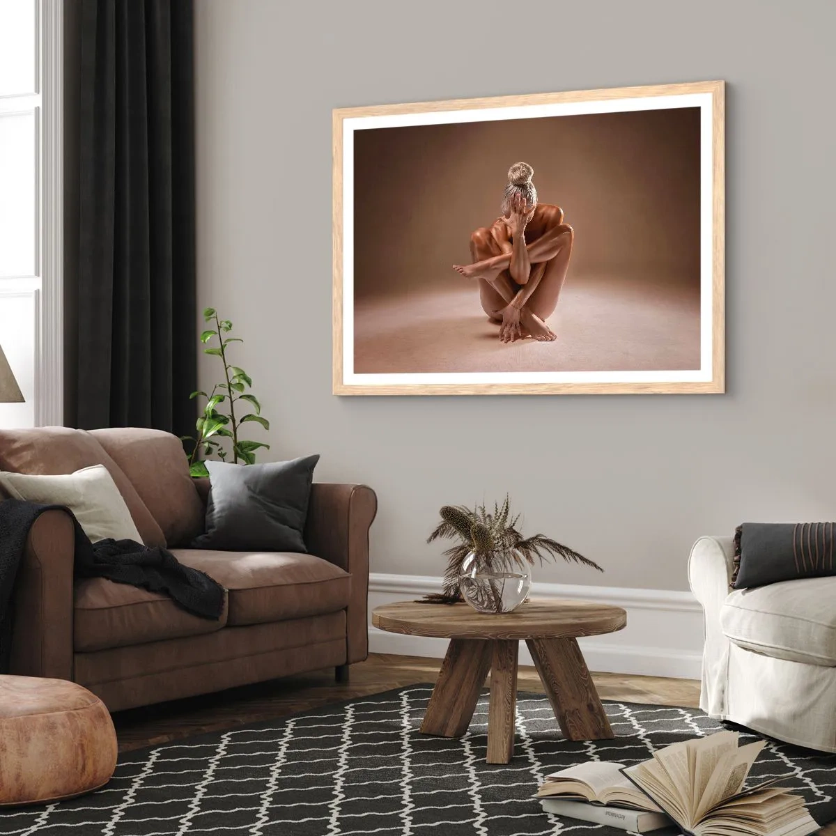 Een poster in een licht eiken lijst - De eenheid van lichaam en geest - 70x50 cm