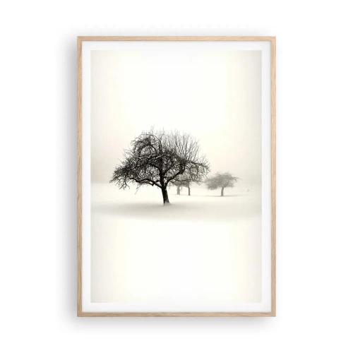 Een poster in een licht eiken lijst - Winterslaap - 70x100 cm