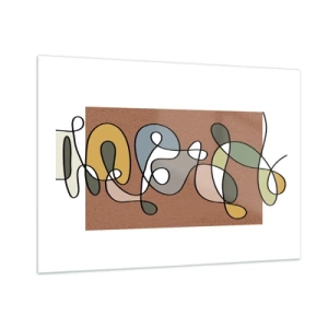 Schilderen op glas - Abstractie die het glimlachen waard is - 100x70 cm