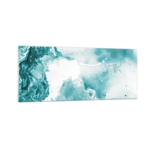 Schilderen op glas - Moerast van blauw - 100x40 cm