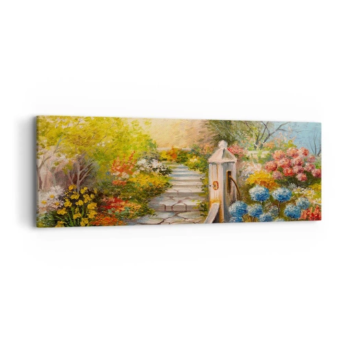 Schilderen op canvas - In volle bloei - 90x30 cm