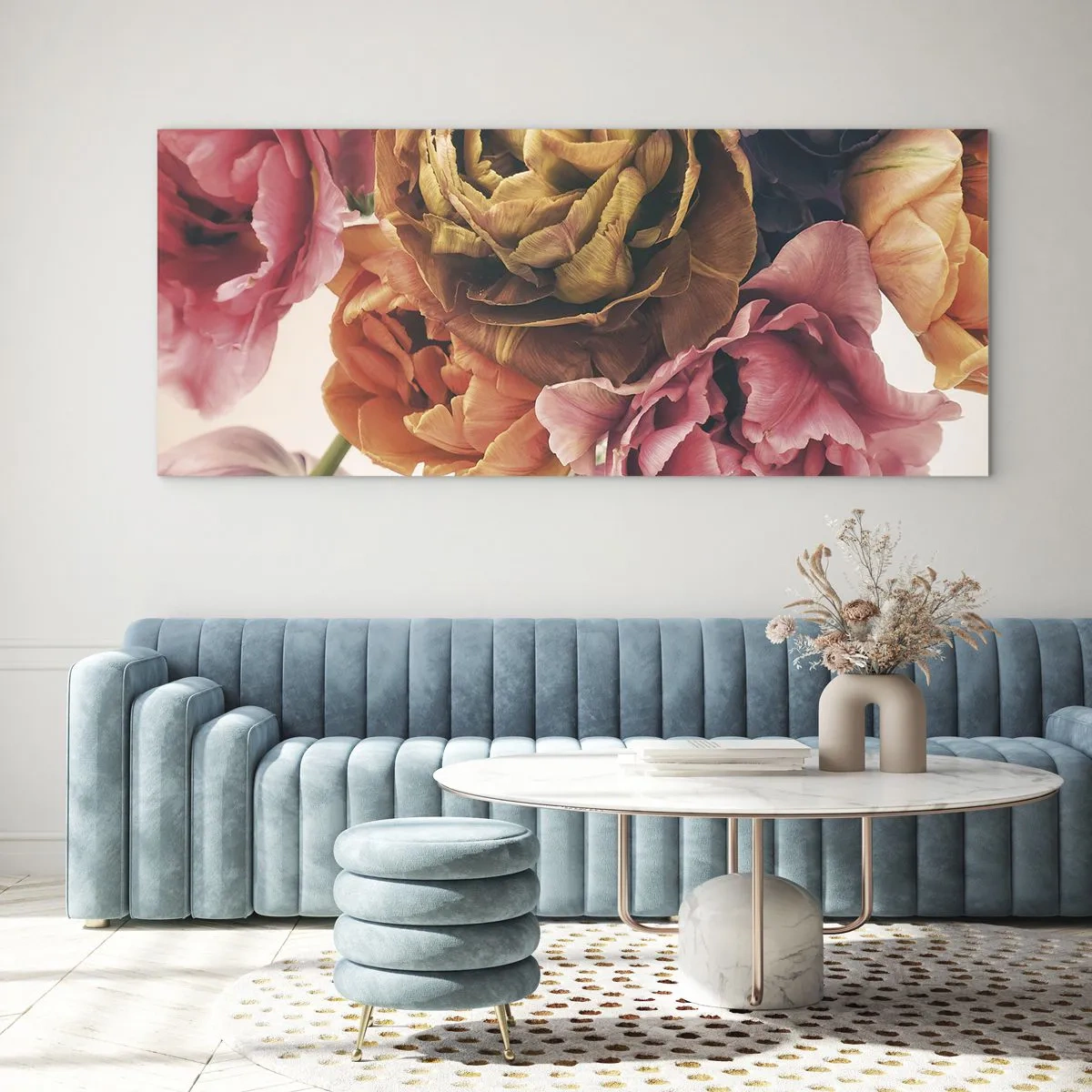 Schilderen op glas - Een viering van het leven - 100x40 cm