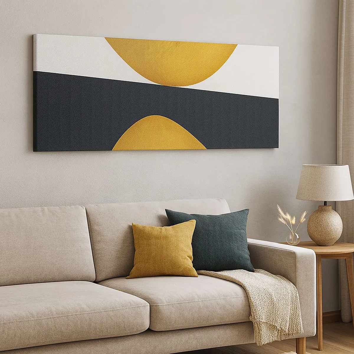 Schilderen op canvas - Ten eerste: goud - 100x40 cm