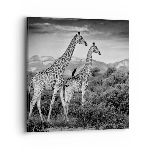 Schilderen op canvas - Hoge sferen in Afrika - 40x40 cm
