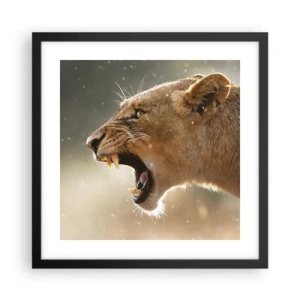 Poster in een zwarte lijst - Probeer niet te luisteren - 40x40 cm