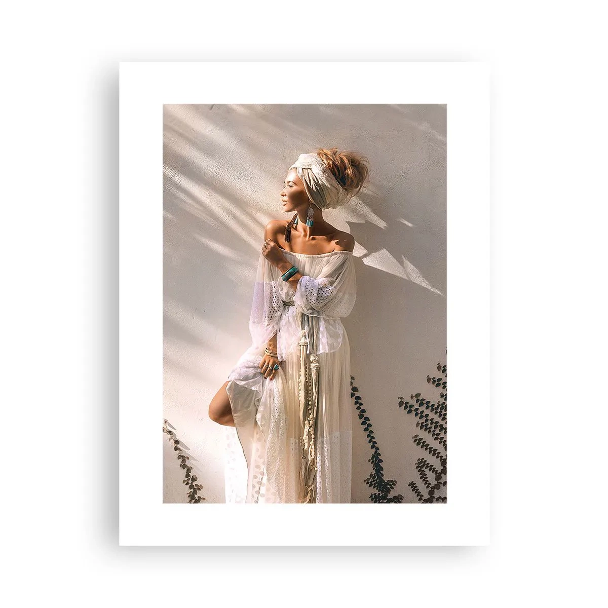 Poster - De zon en het meisje - 30x40 cm