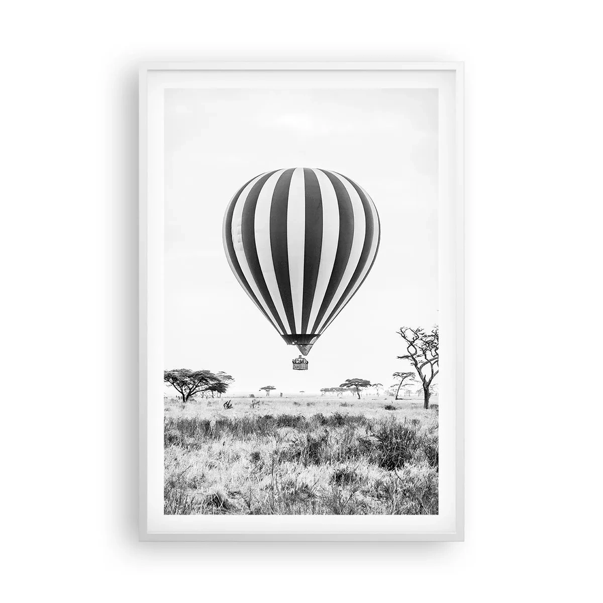 Poster in een witte lijst - Boven de savanne - 61x91 cm
