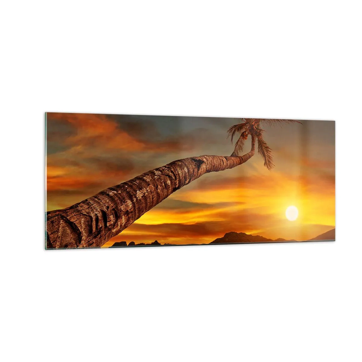 Schilderen op glas - Exotische vakantie, Caribisch avontuur - 100x40 cm