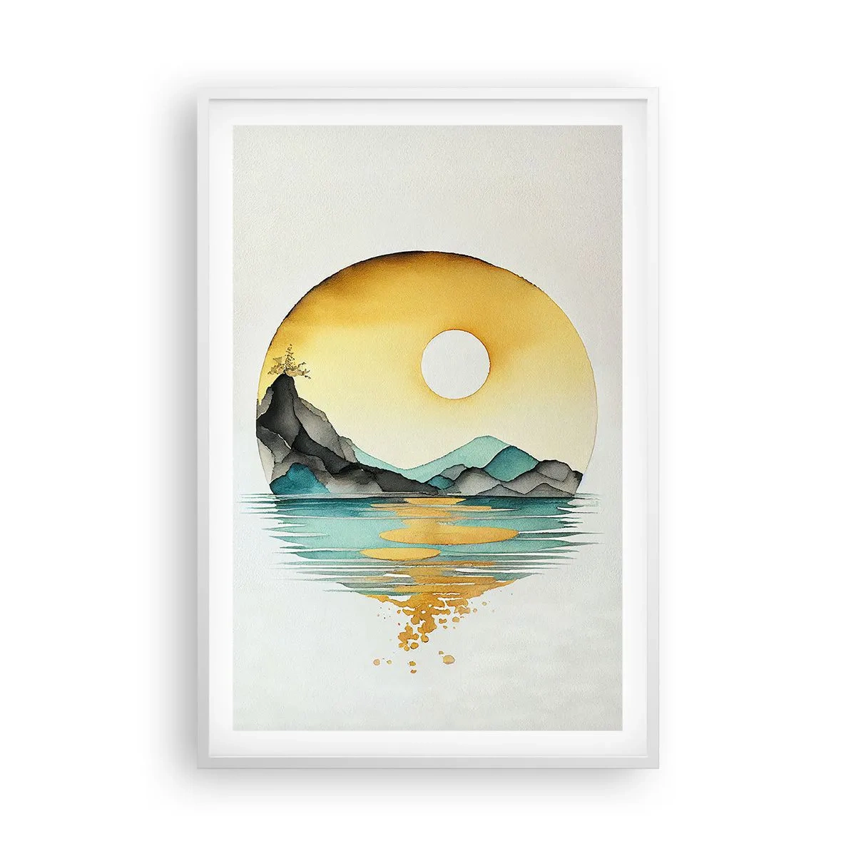 Poster in een witte lijst - In de cirkel van schoonheid - 61x91 cm