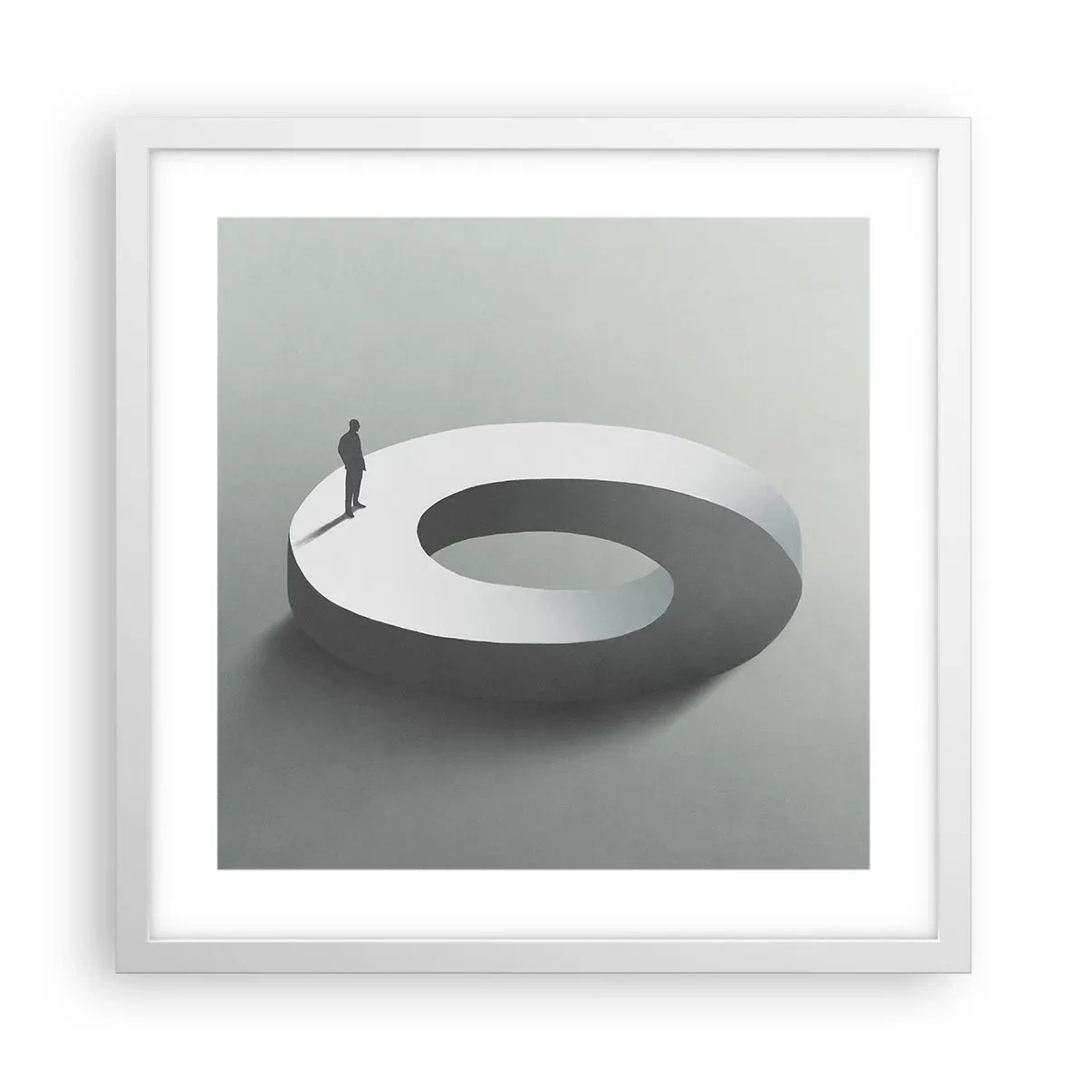 Poster in een witte lijst - En wees hier slim - 40x40 cm
