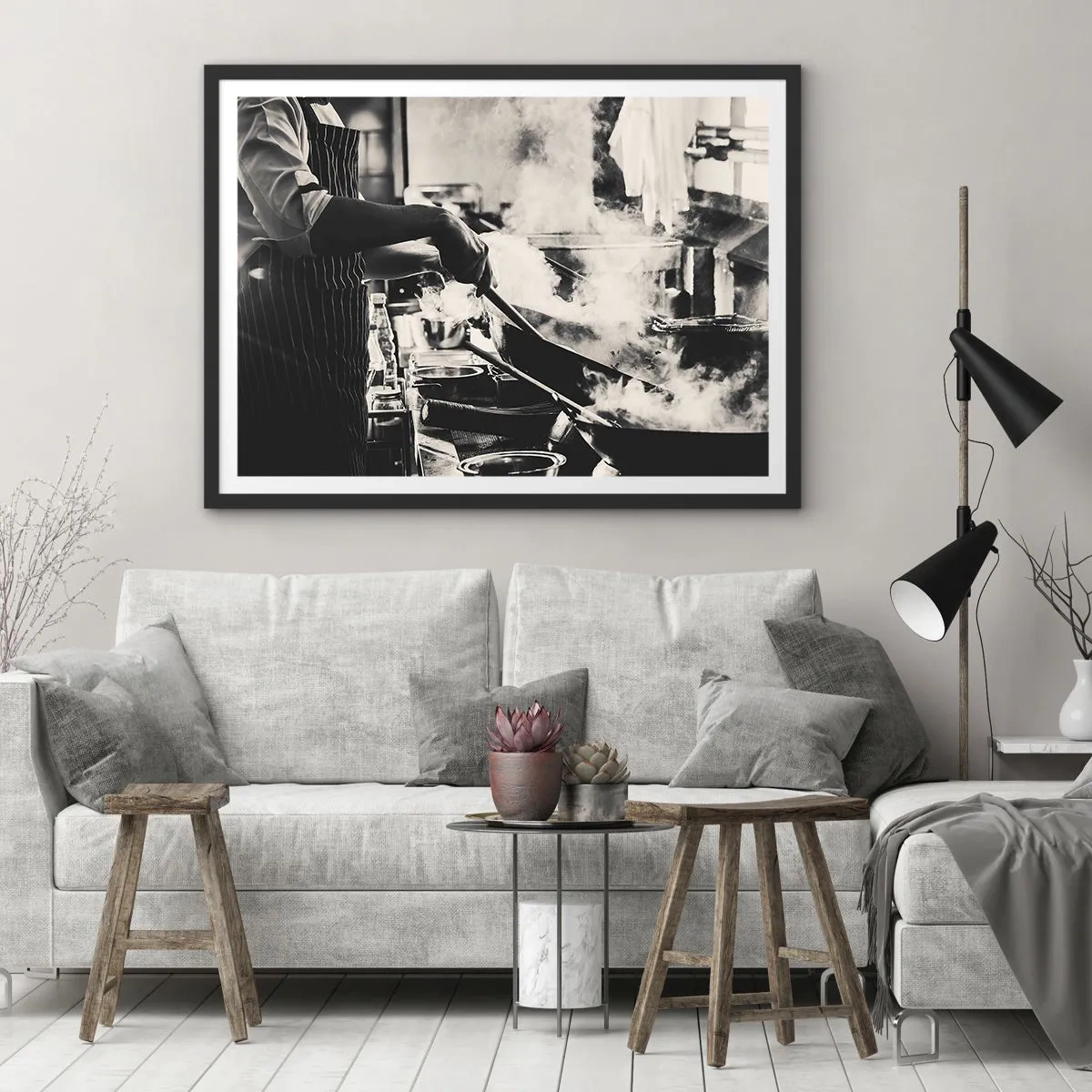 Poster in een zwarte lijst - Alchemie van smaken - 70x50 cm