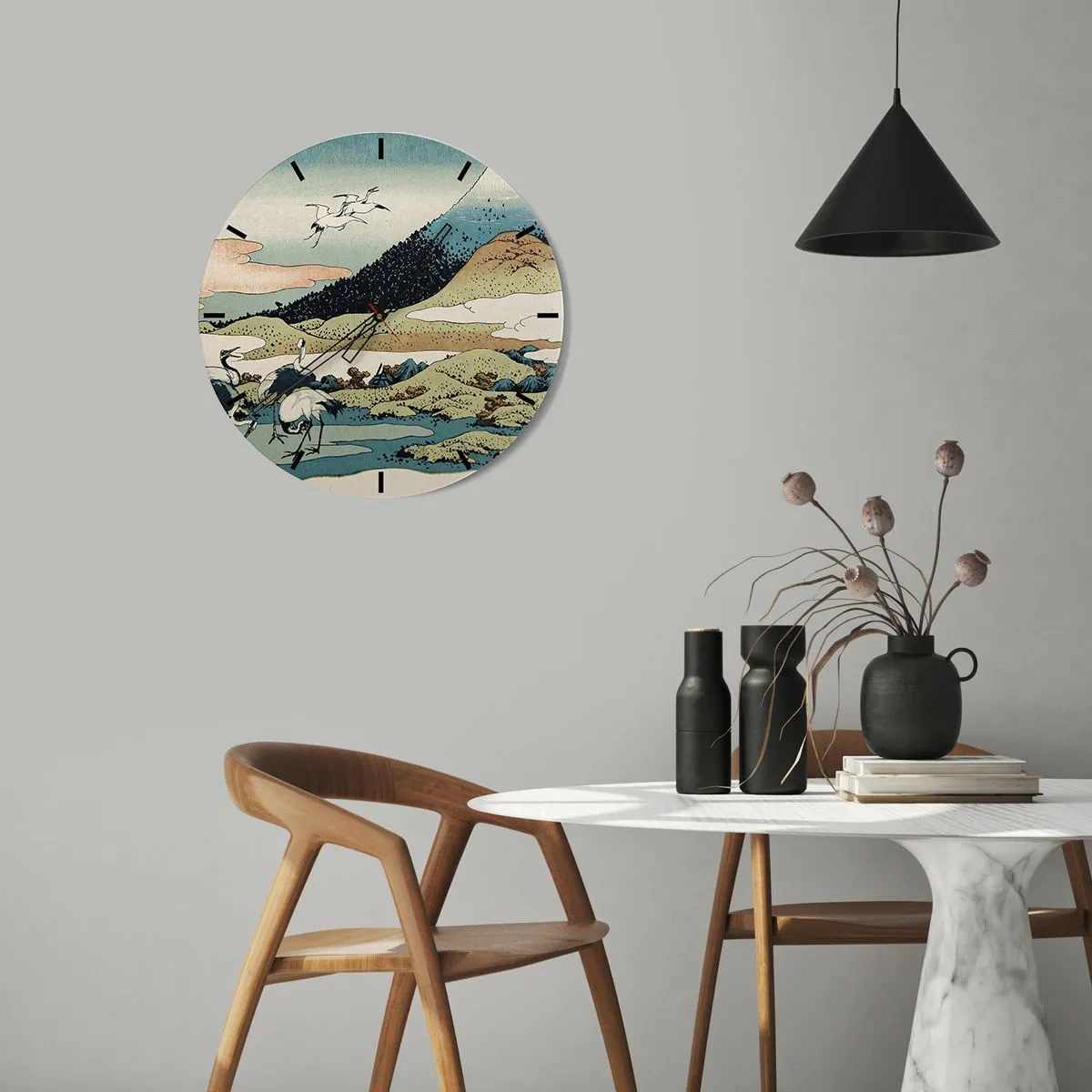 Wandklok - Klok - In de Japanse geest - 30x30 cm