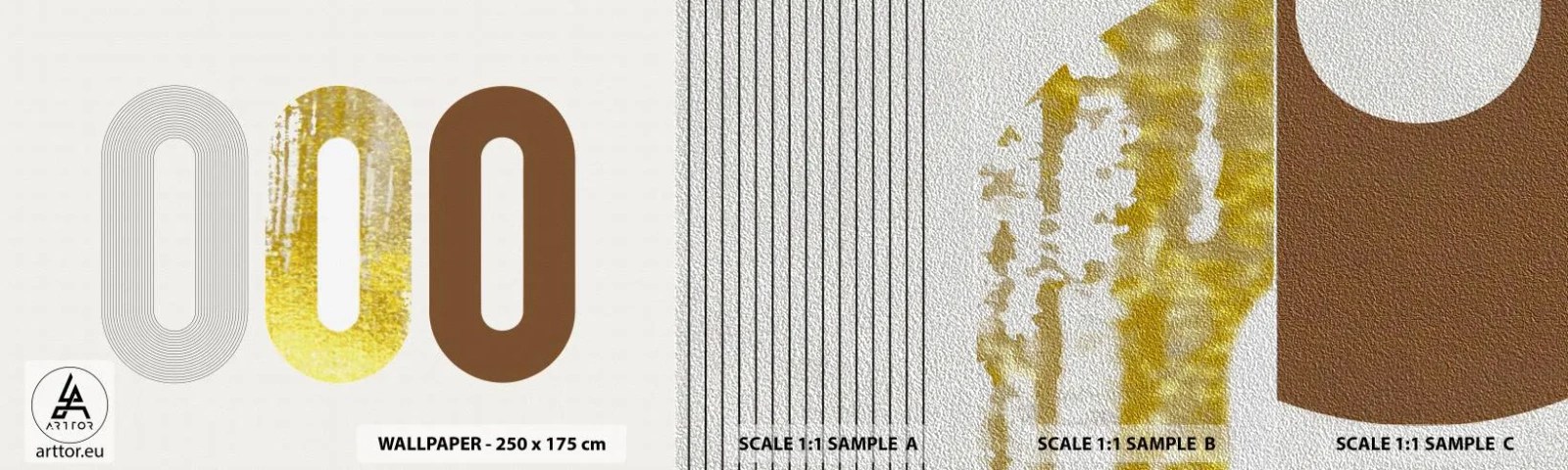 Fotobehang Monster Premium Sand - Oooo! - Abstractie, Deel, Modern patroon - 100x30 cm