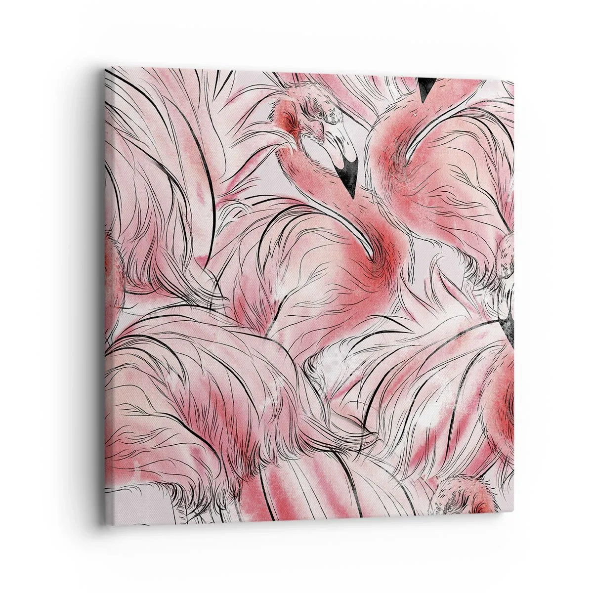 Schilderen op canvas - Vogelcorps de ballet - 30x30 cm