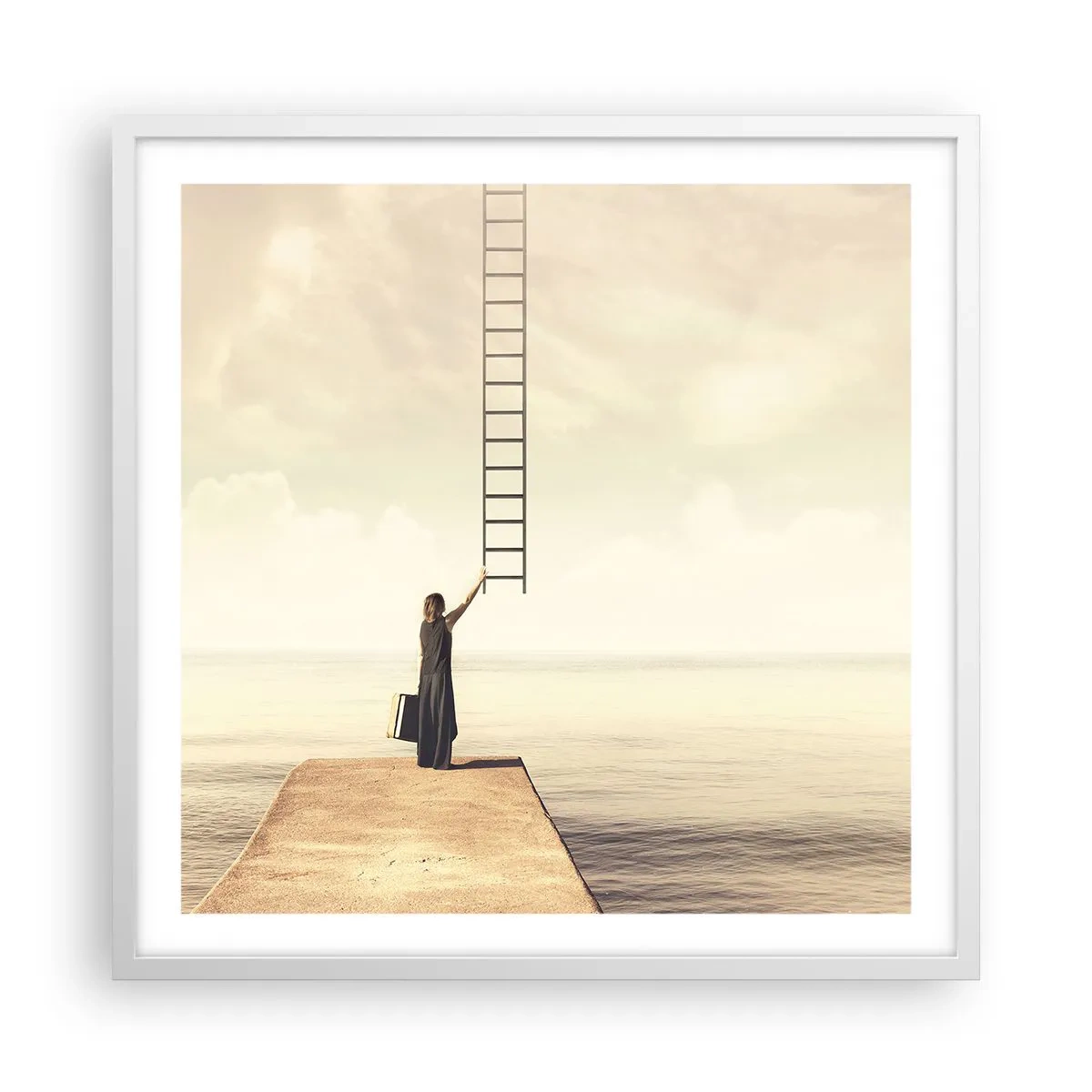 Poster in een witte lijst - Een magische reis - 60x60 cm