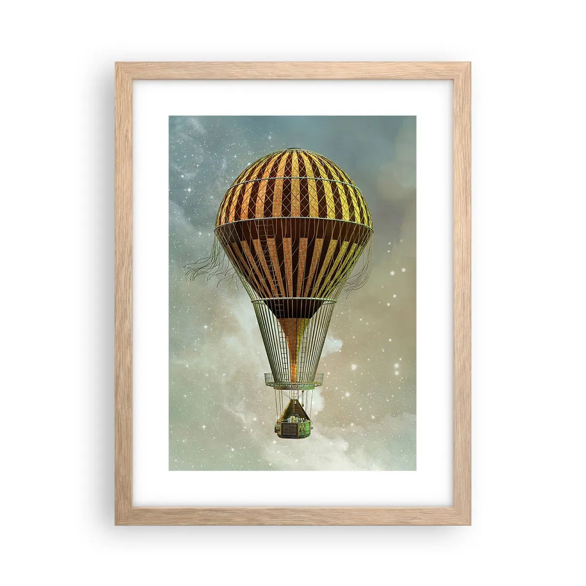 Een poster in een licht eiken lijst - Baanbrekende vluchten - 30x40 cm