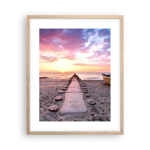 Een poster in een licht eiken lijst - Een moment van diepe ervaring - 40x50 cm