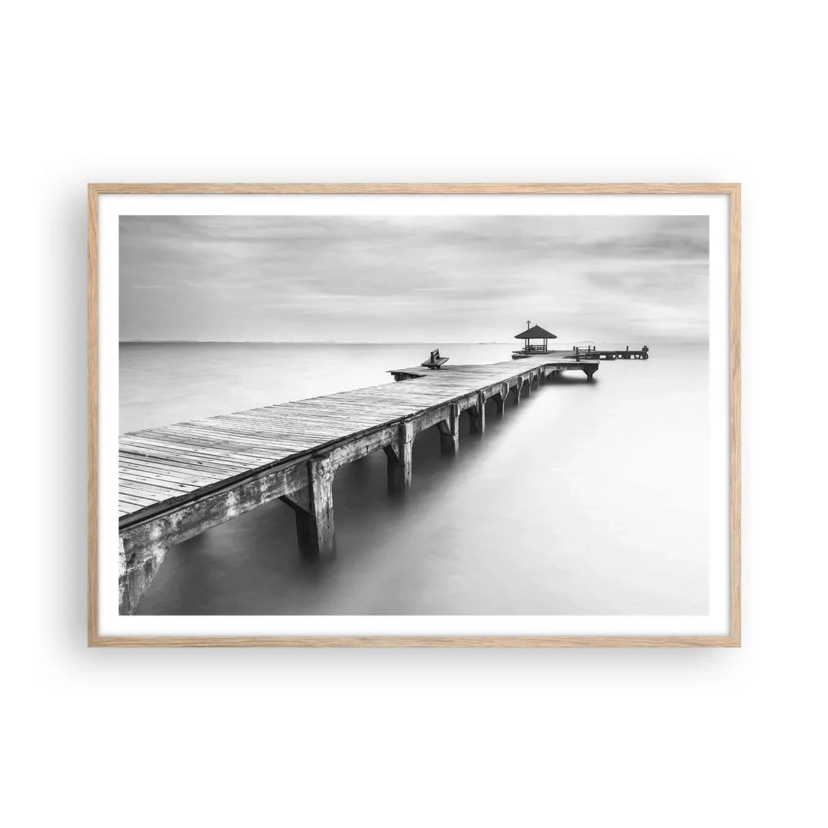Een poster in een licht eiken lijst - In de verte - 100x70 cm