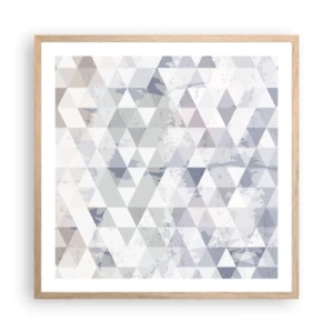 Een poster in een licht eiken lijst - In ritme op drie - 60x60 cm